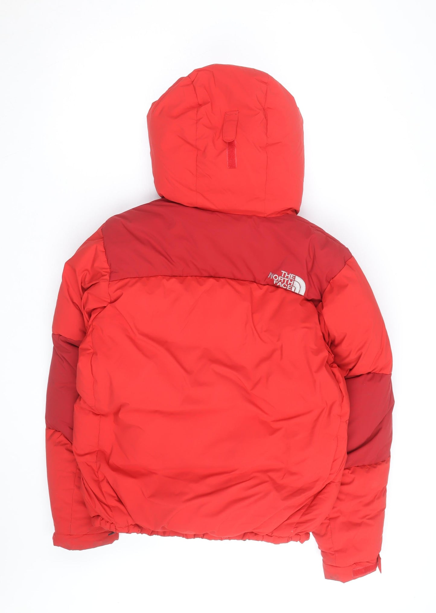 The North Face Men's Red Hooded Puffer Jacket Size L Waterproof Down