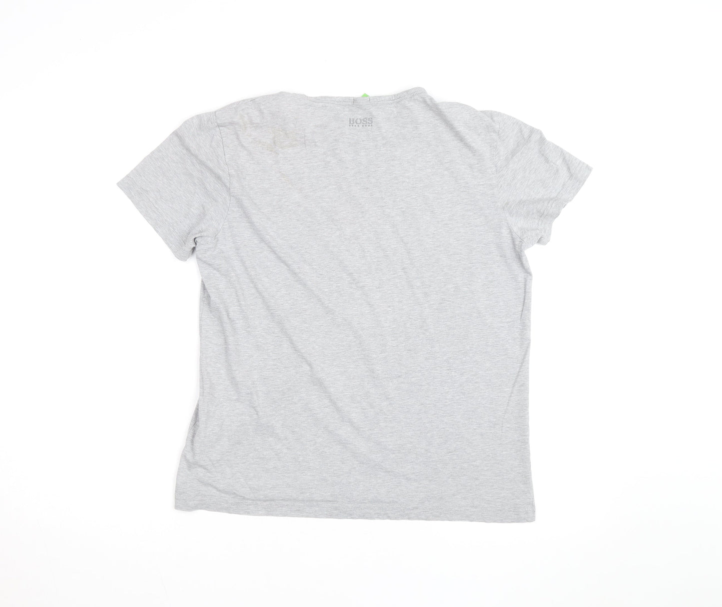 Hugo Boss Men's Grey Regular Fit Crew Neck Short Sleeve T-Shirt Size S