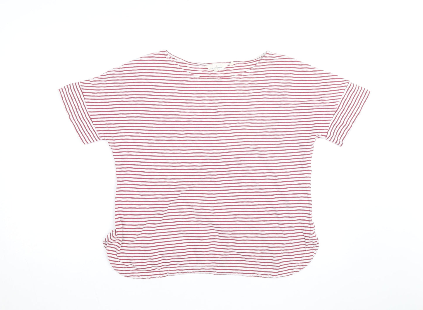 Seasalt Cornwall Women's Red Striped Cotton T-Shirt Size 12