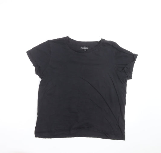 Brave Soul Men's Black Crew Neck Short Sleeve Cotton T-Shirt M
