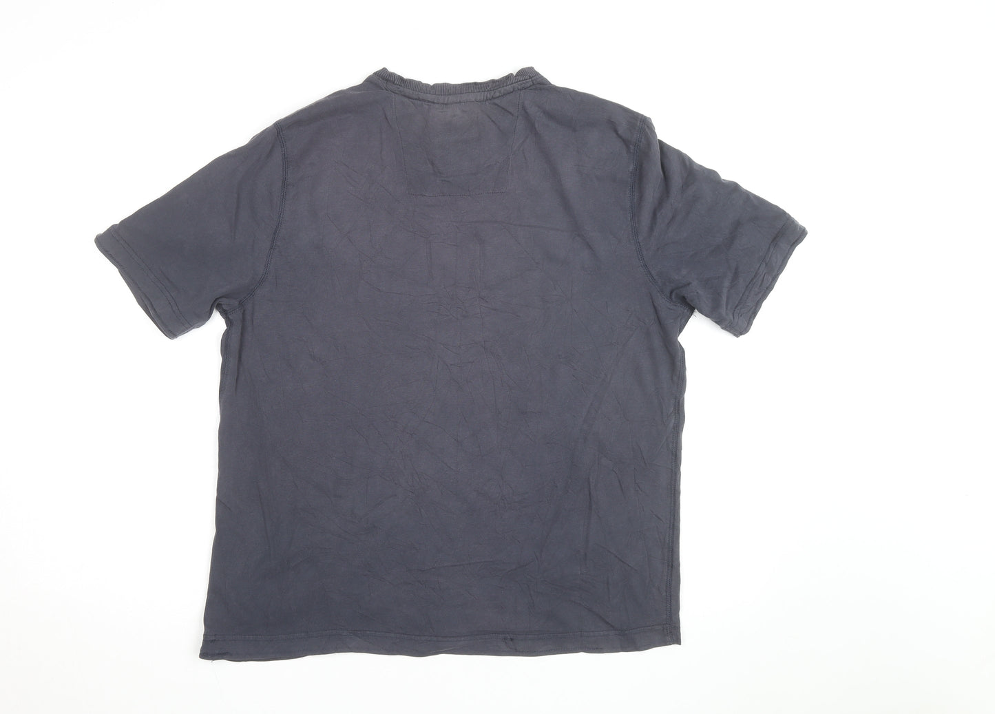 Boston Crew Men's Grey Cotton Cycling Graphic T-Shirt Size L