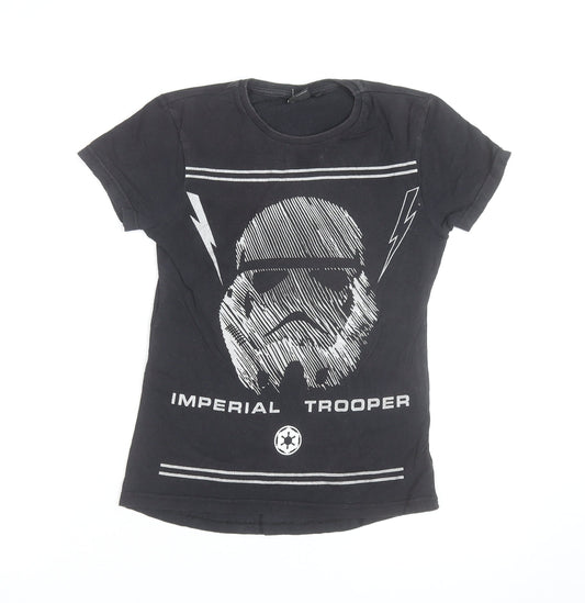 Rebel Star Wars Men's Black Stormtrooper Graphic T-Shirt Size S