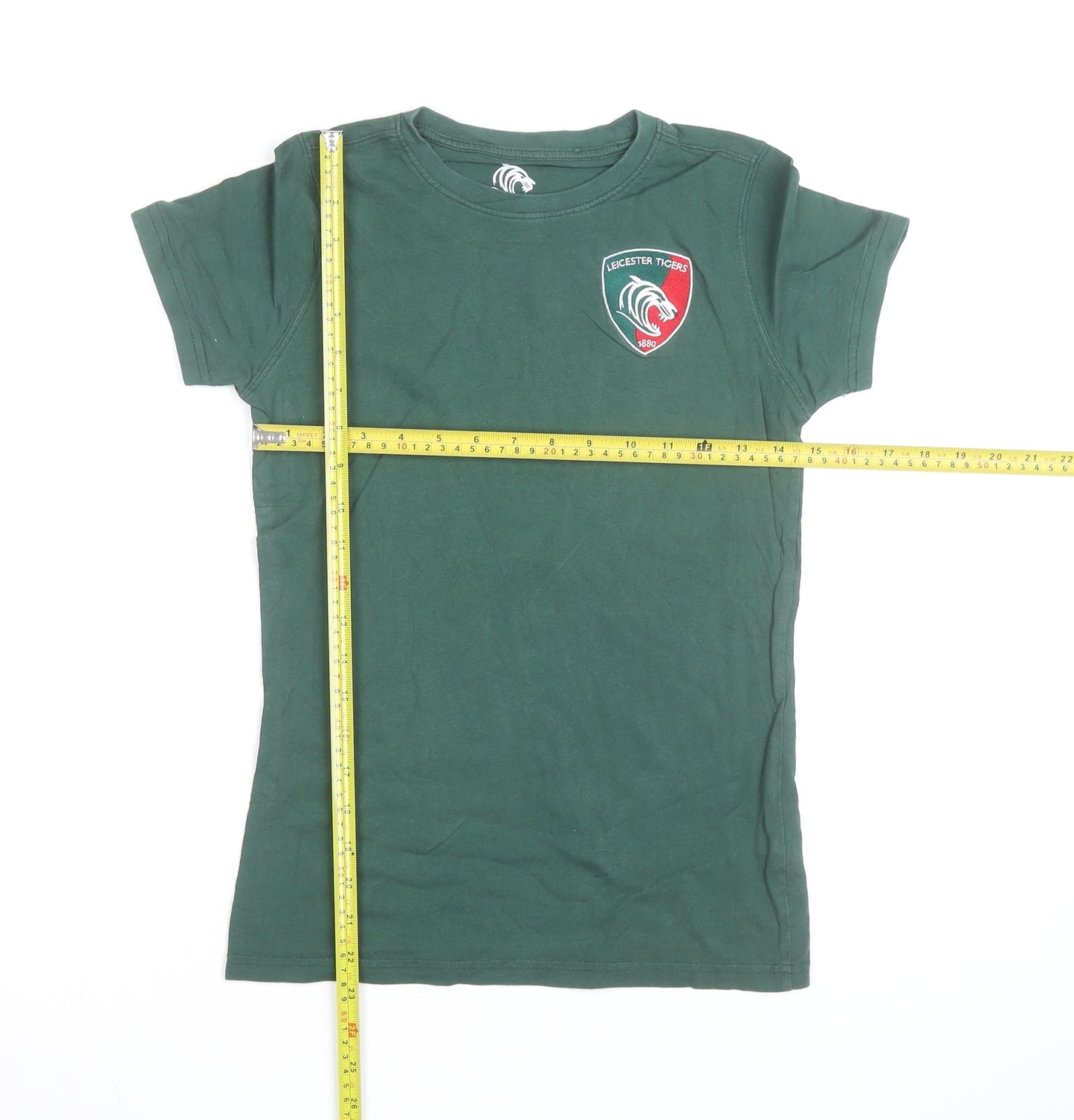 Fanatics Leicester Tigers Womens Green Cotton T-Shirt Size 8