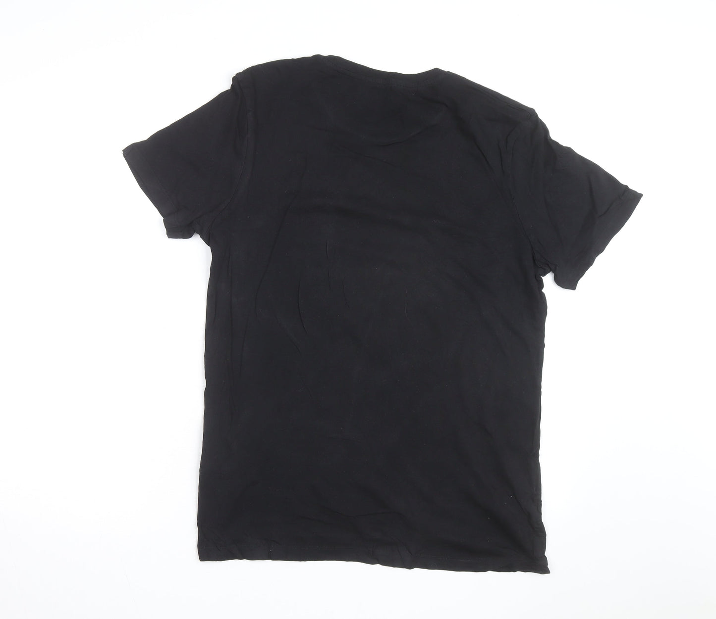 Jack & Jones Men's Black Graphic Print Crew Neck T-Shirt Size L