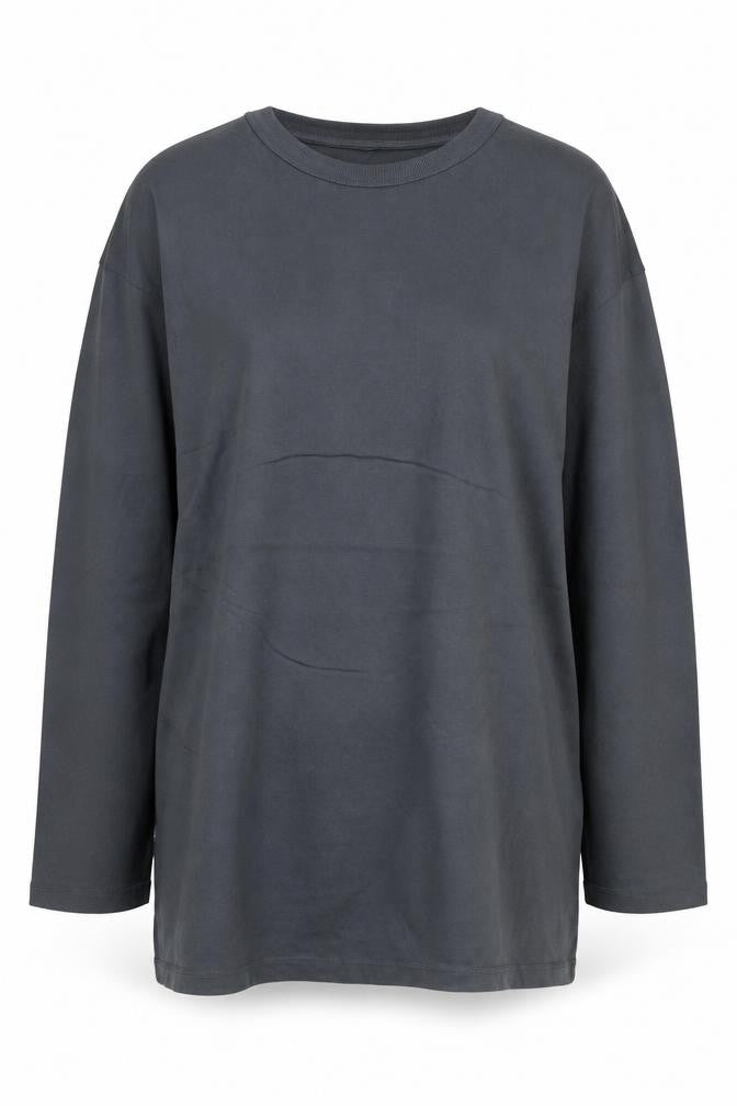 ASOS Design Women Black UK 10 Long Sleeve Cotton T-Shirt
