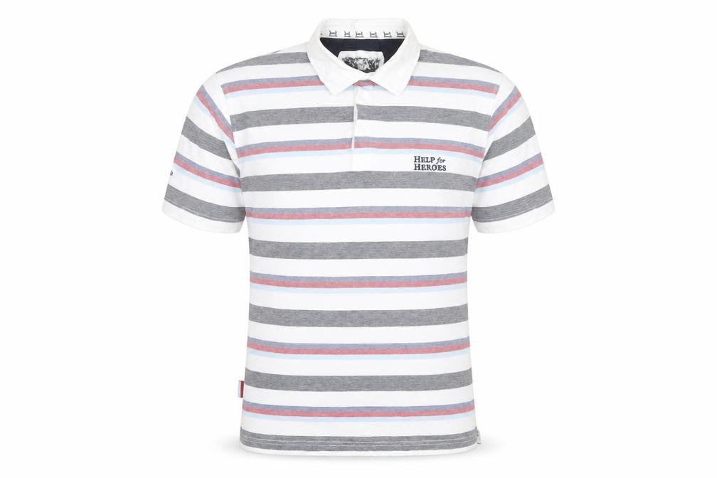 Cotton Traders Men’s Multicoloured Striped Polo Shirt Size M