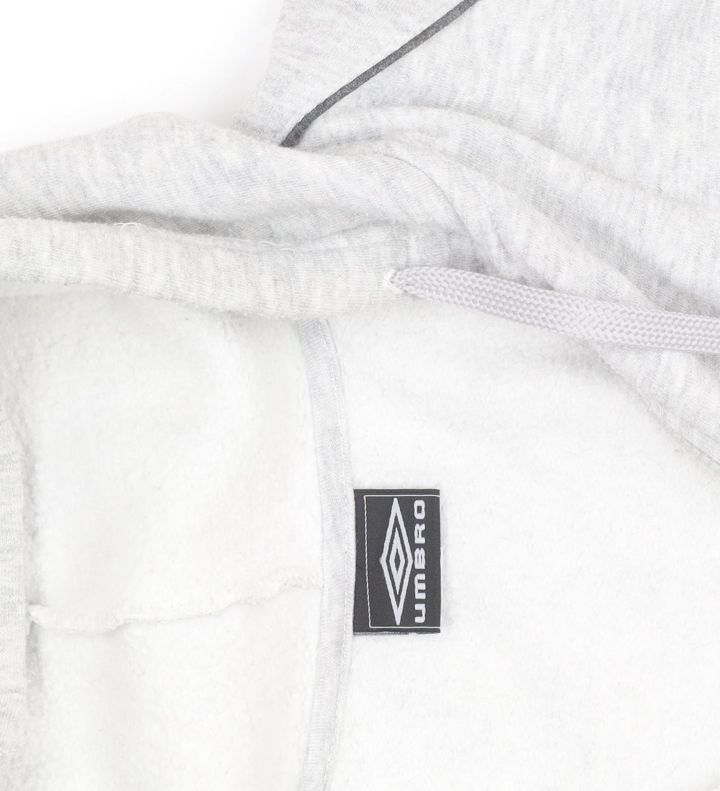 Umbro Men's Grey XL Full Zip Fleece Hoodie Sweatshirt