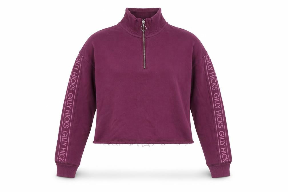 Gilly Hicks by Hollister Womens Purple 1/4 Zip Sweatshirt XS
