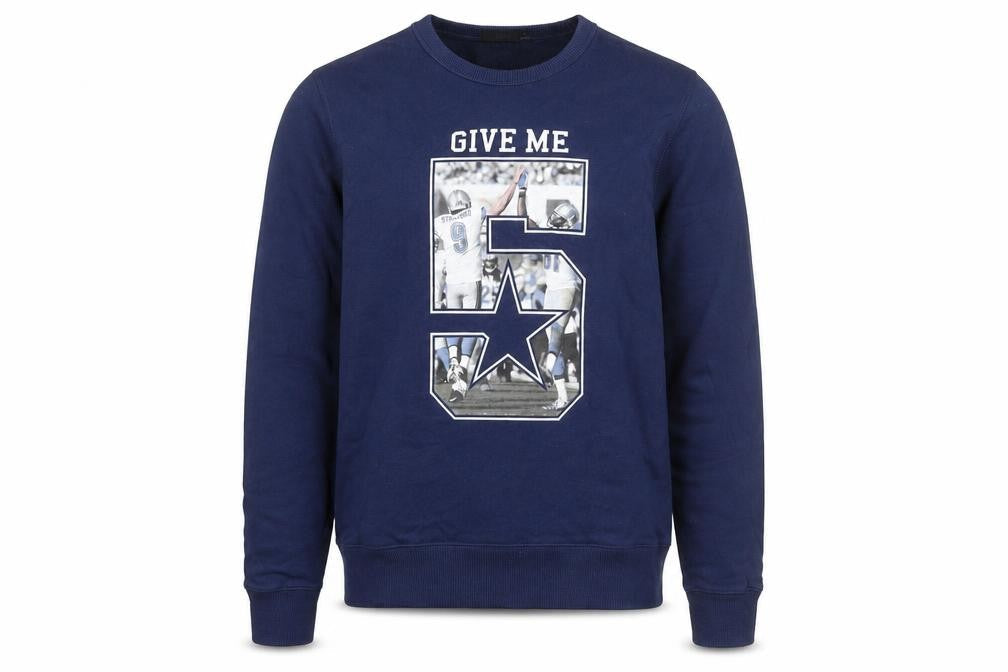 Bossini Men's Blue Graphic Print Pullover Sweatshirt XS