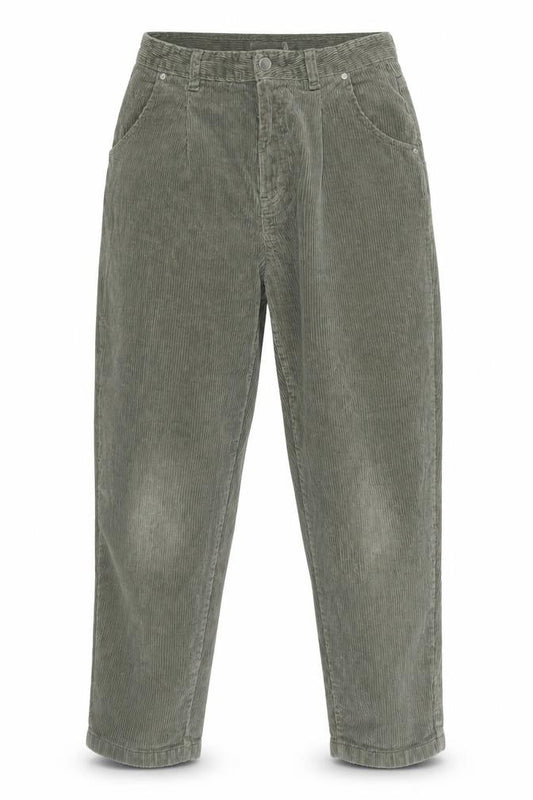 Mango Women's Green Corduroy Chino Trousers Size 10