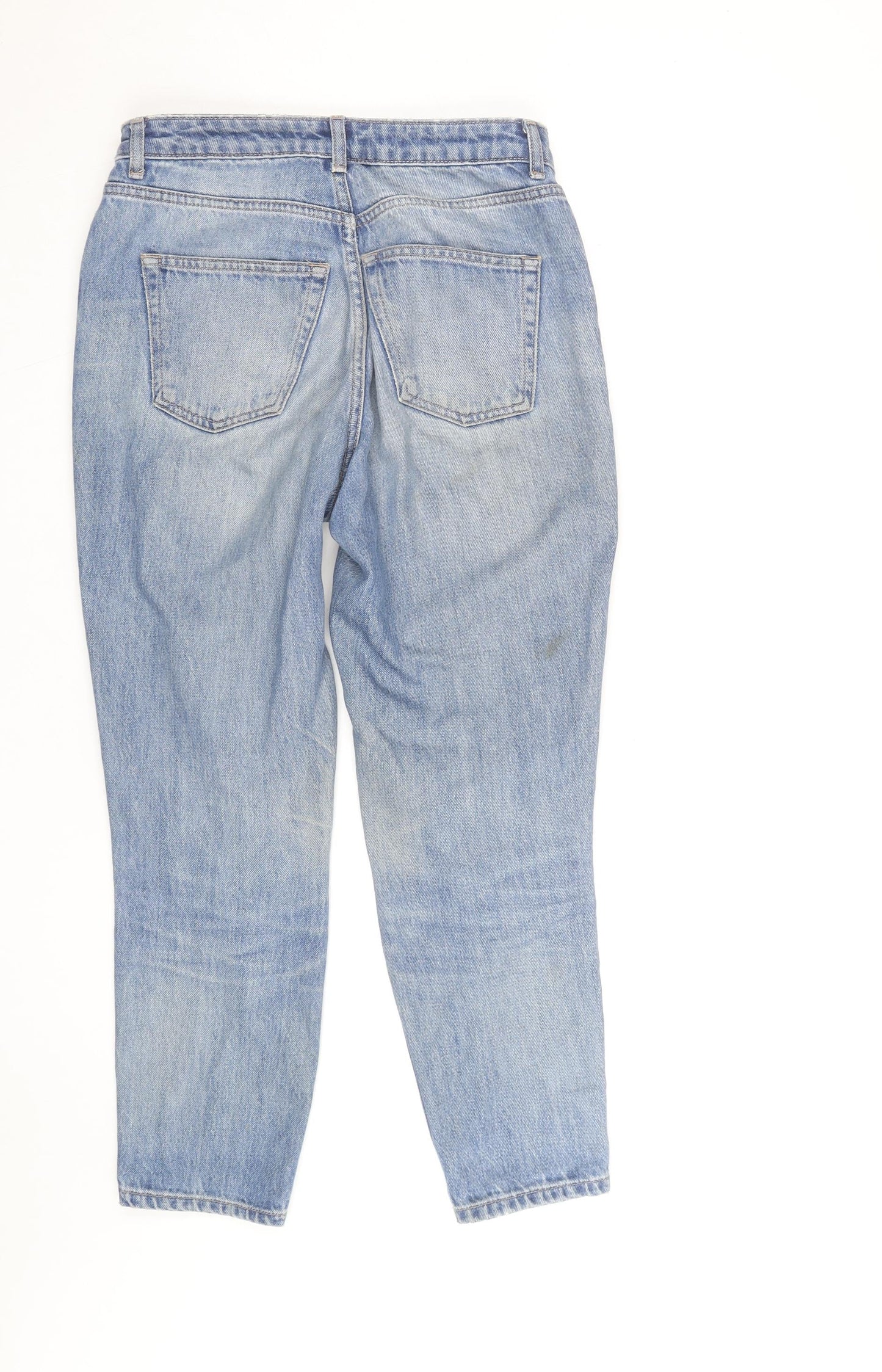 Topshop Women's Blue High Rise Mom Jeans Size 10 Regular Denim