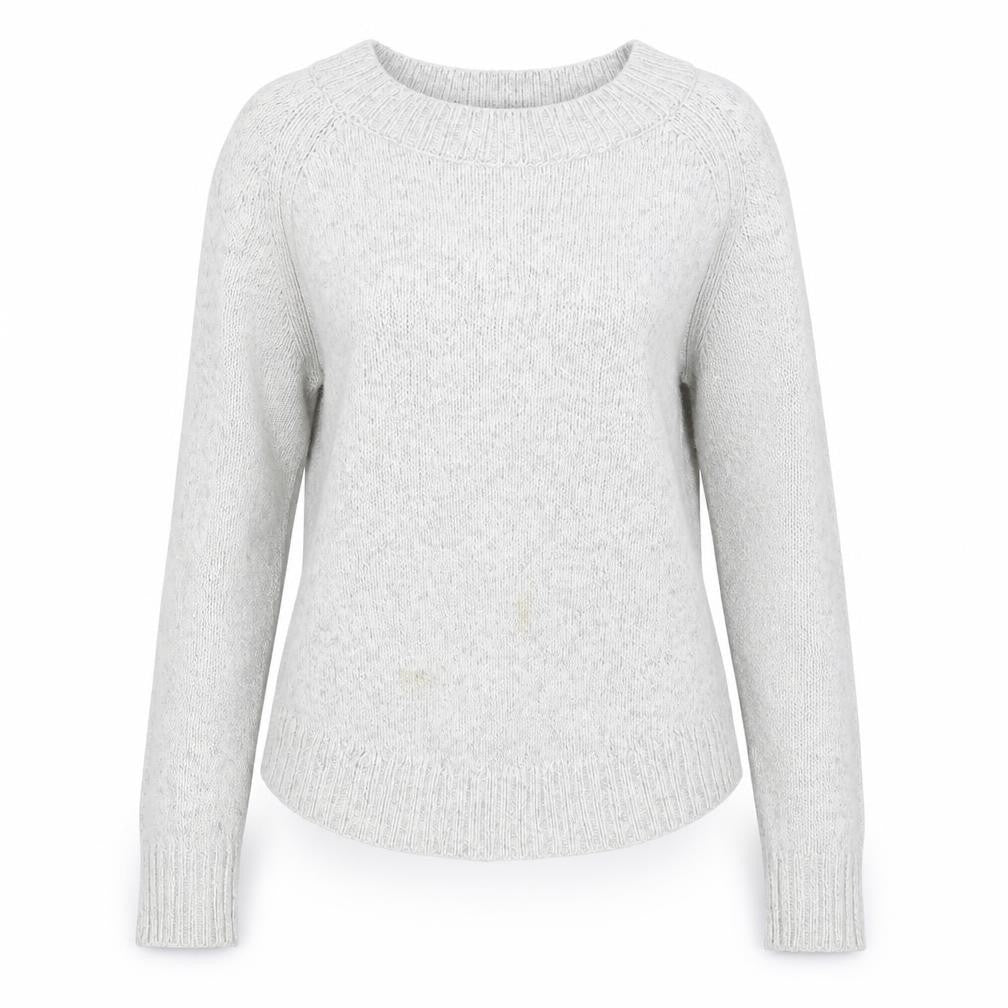 Jigsaw Womens Grey Wool Crew Neck Pullover Jumper Size S