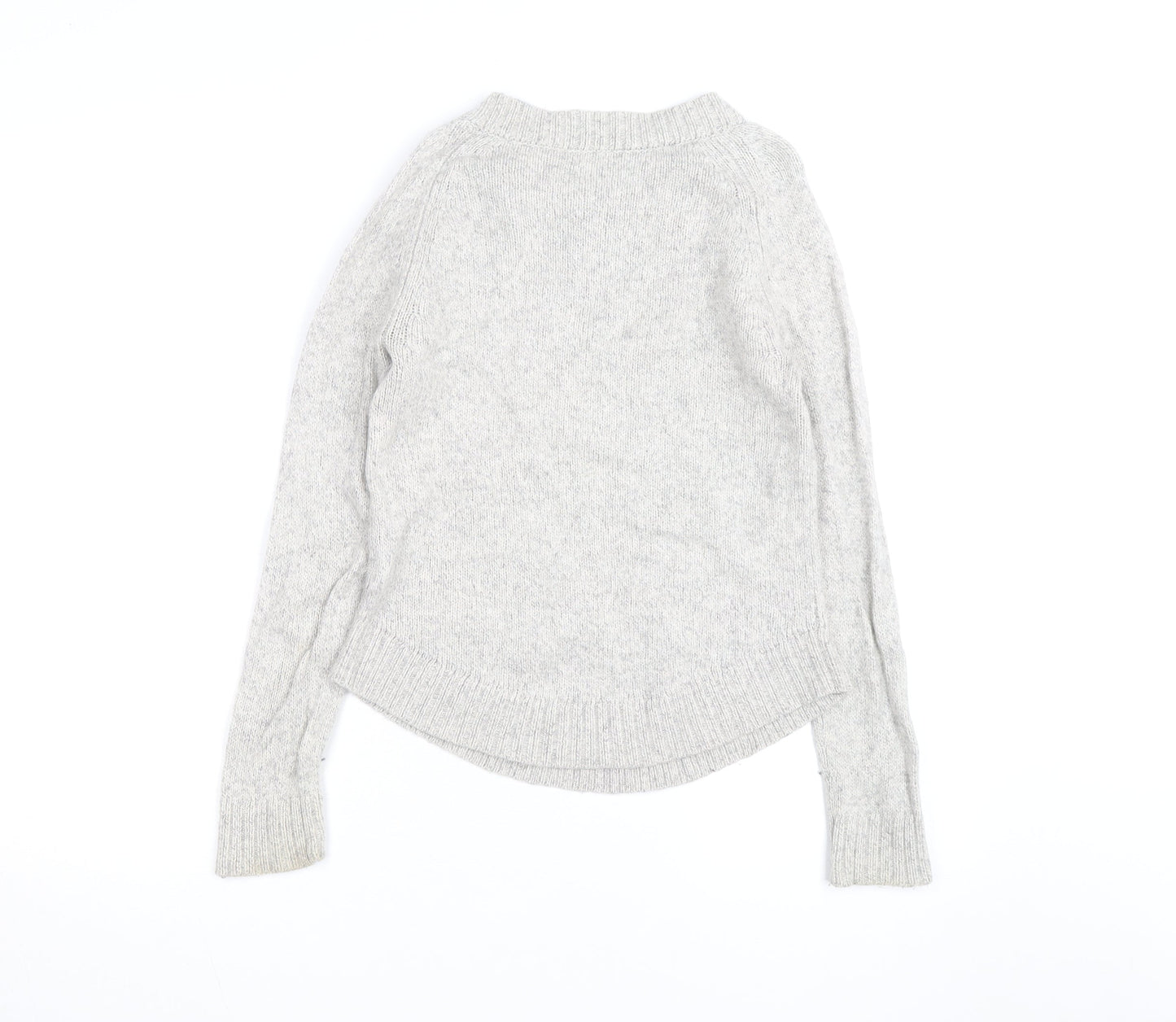 Jigsaw Womens Grey Wool Crew Neck Pullover Jumper Size S
