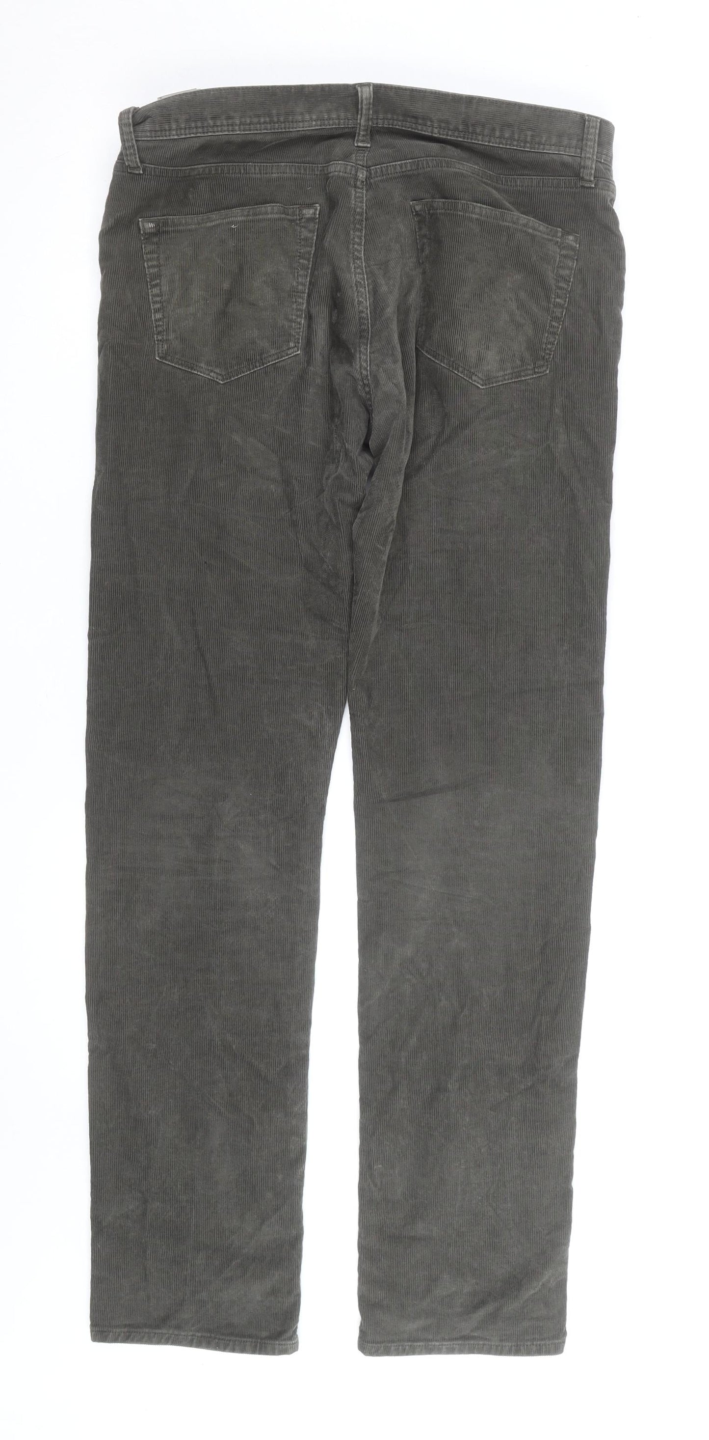 Uniqlo Men's Grey Corduroy Straight Jeans Size M Regular Fit