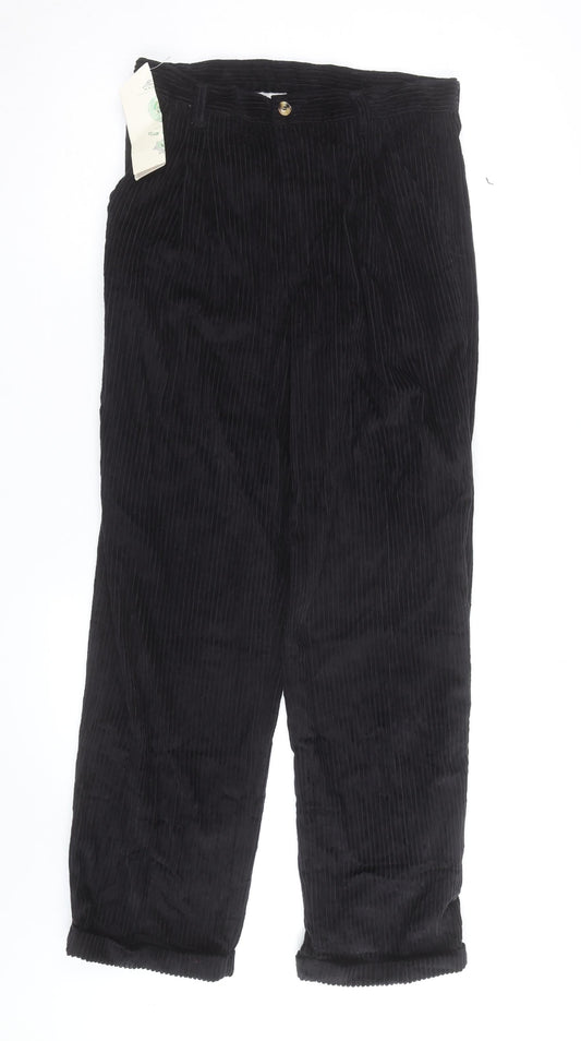 Club Montana Men's Black Corduroy Straight Jeans Size 33 Regular Fit