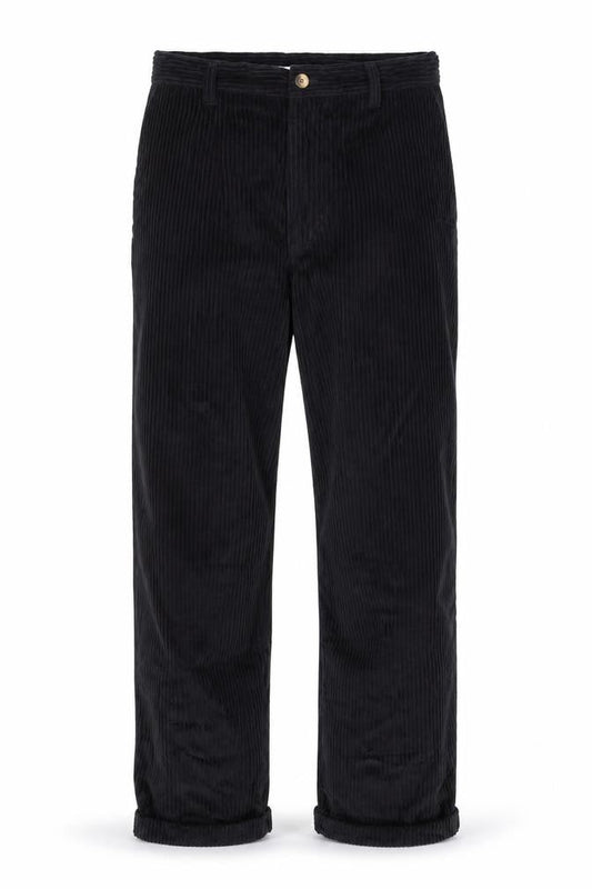 Club Montana Men's Black Corduroy Straight Jeans Size 33 Regular Fit