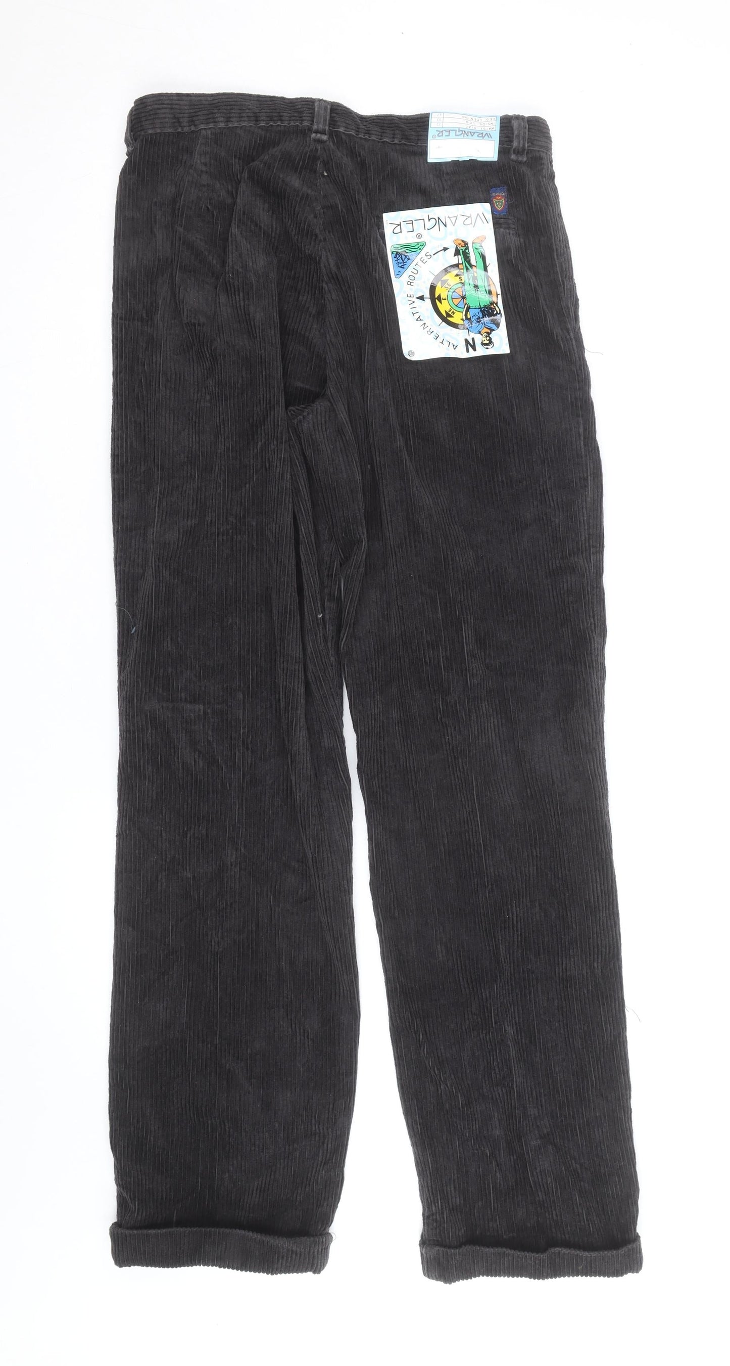 Wrangler Mens Black Corduroy Straight Jeans 32x31 Classic Fit