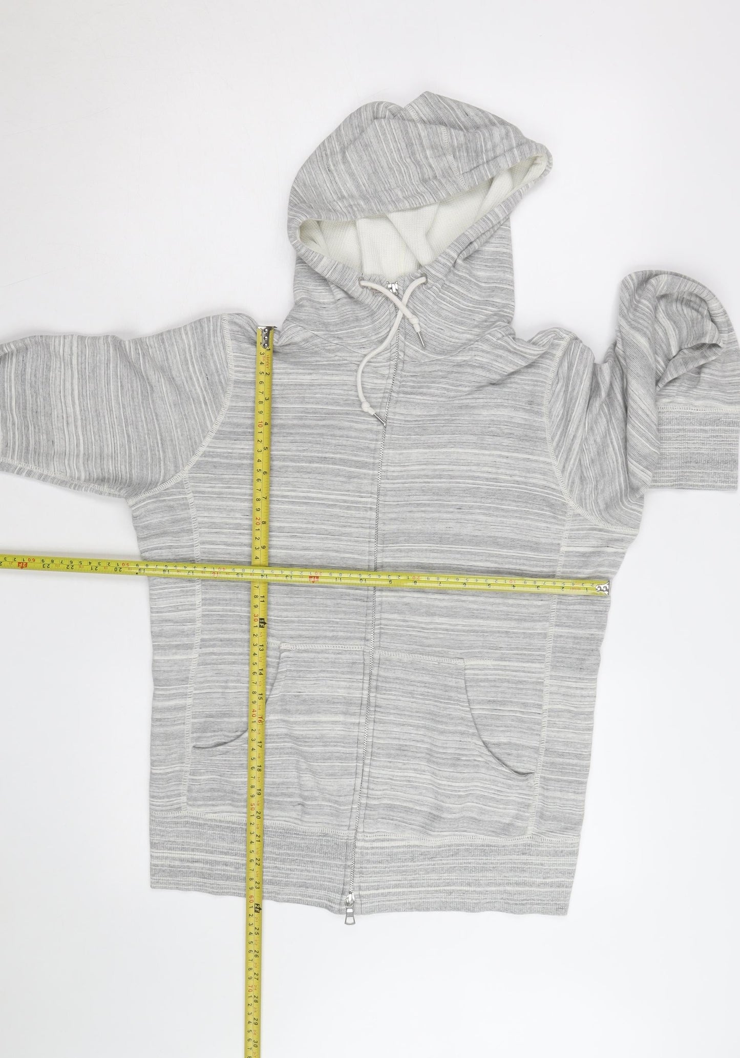 UNIQLO Men's Grey Full Zip Hoodie Size M Lightweight Cotton Blend