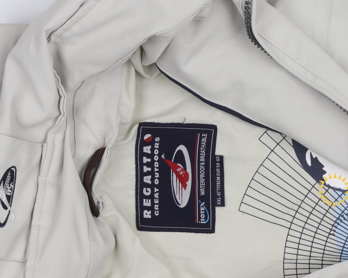 Regatta Men’s Beige Waterproof Hooded Rain Jacket 2XL