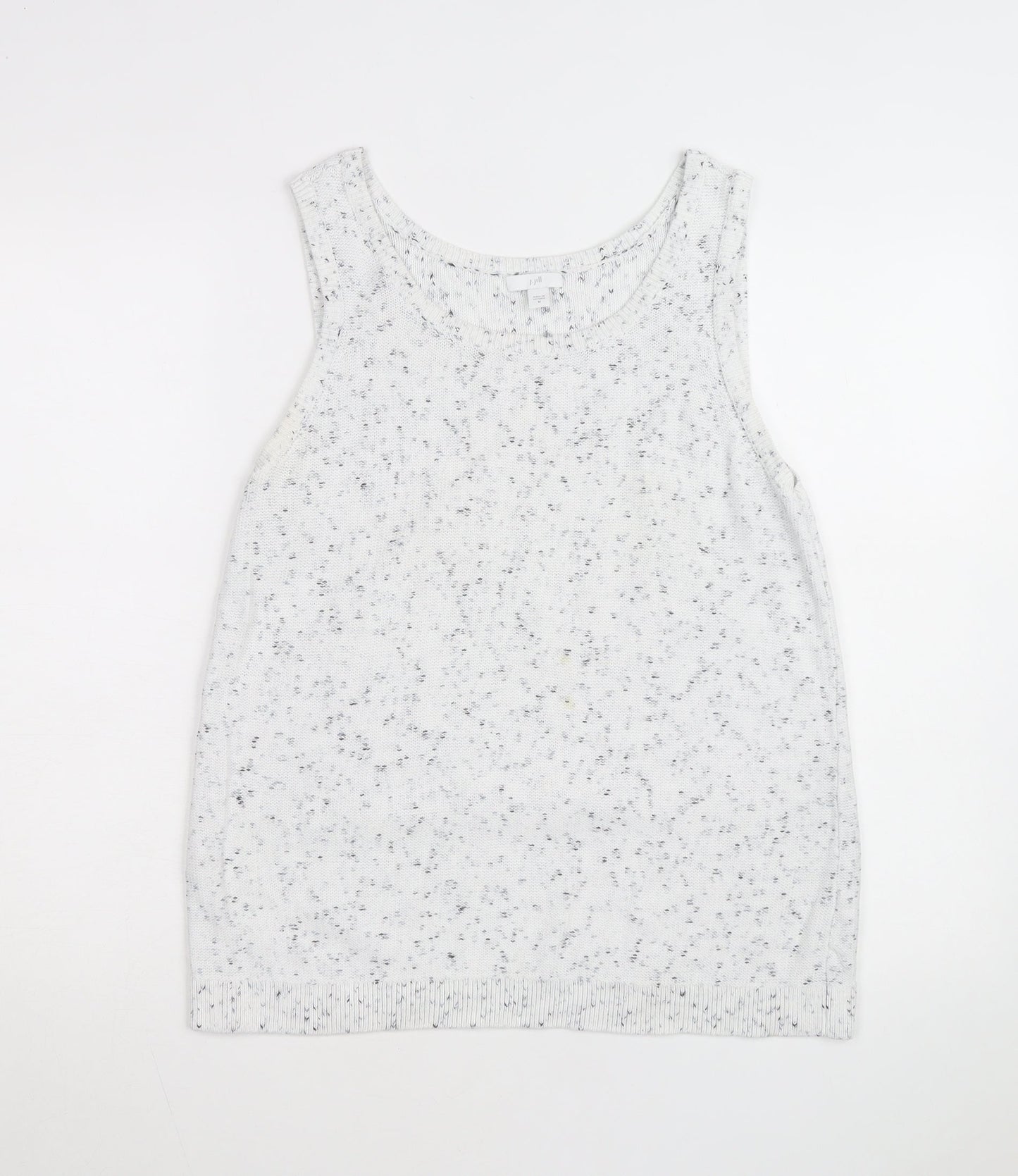 J. Jill Unisex White Sleeveless Knit Cotton Vest M