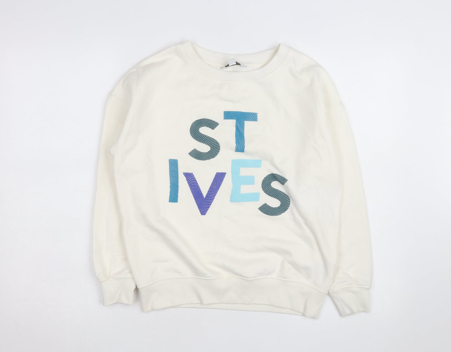 Next Men's Ivory St Ives Graphic Sweatshirt XS Regular Fit