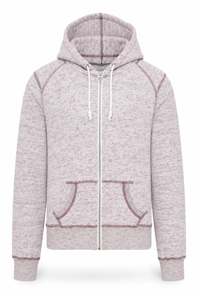 Brave Soul Men’s Pink Full Zip Hoodie XS Regular Fit