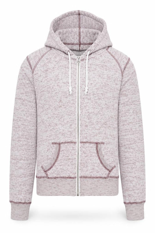 Brave Soul Men’s Pink Full Zip Hoodie XS Regular Fit