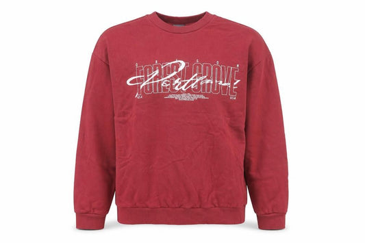 ASOS DESIGN Men's Red Graphic Pullover Sweatshirt XS Crew Neck