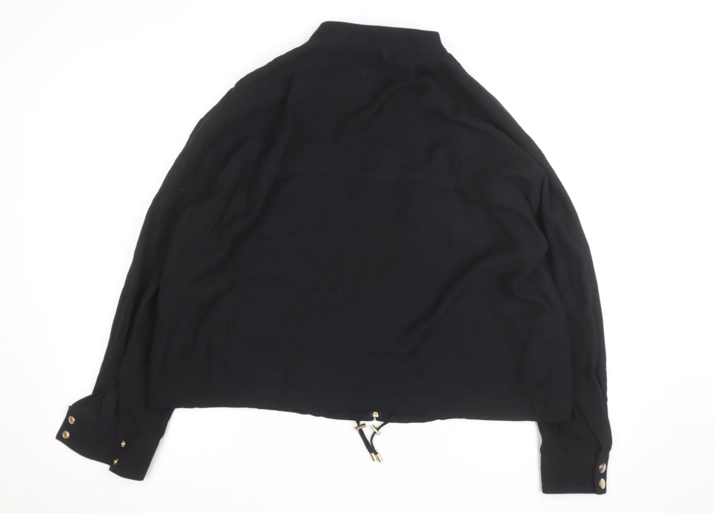 Next Women's Black Bomber Jacket Size 14 Lightweight Casual