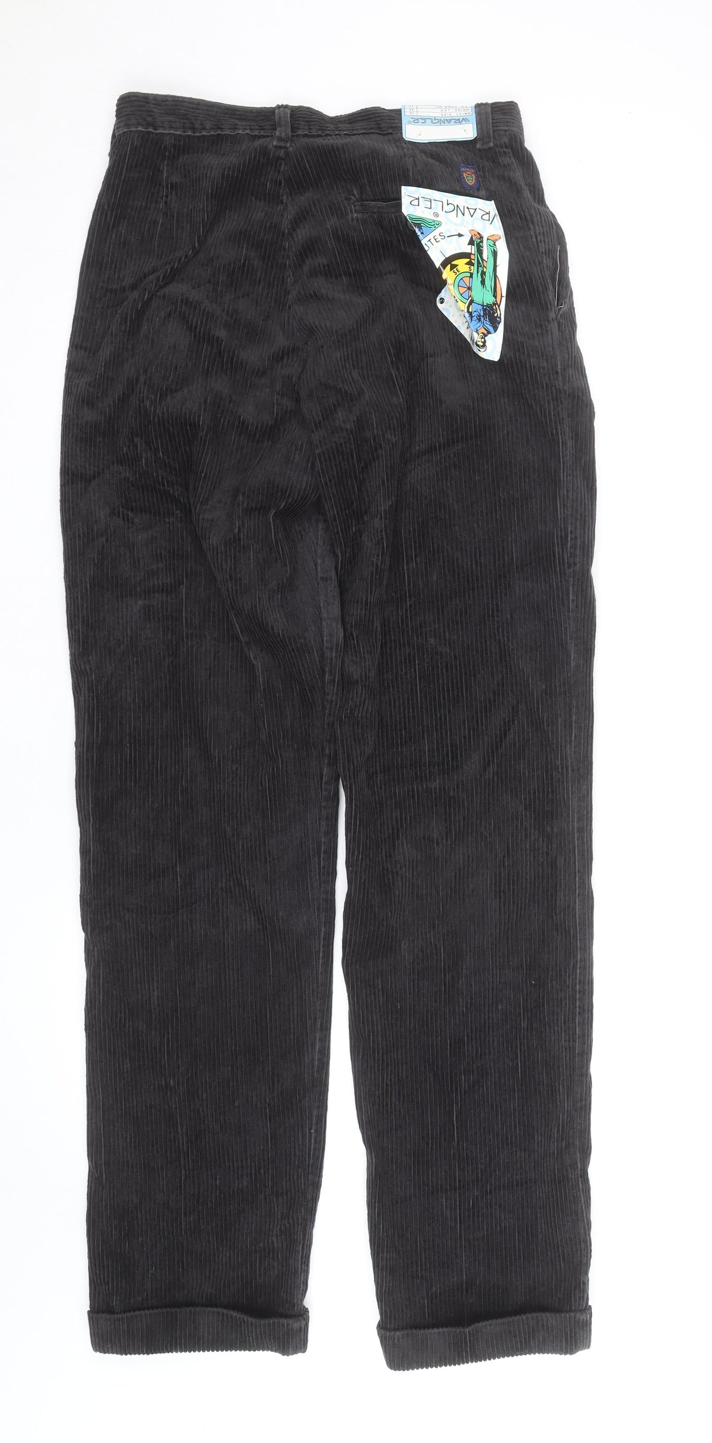 Wrangler Mens Black Corduroy Straight Jeans 30x32 Regular Fit Retro