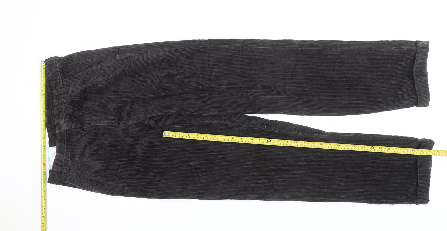 Wrangler Mens Black Corduroy Straight Jeans 30x32 Regular Fit Retro