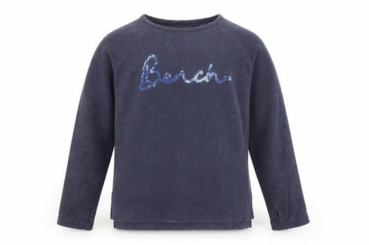 Bench Men Blue Sequin Logo Pullover Sweatshirt M