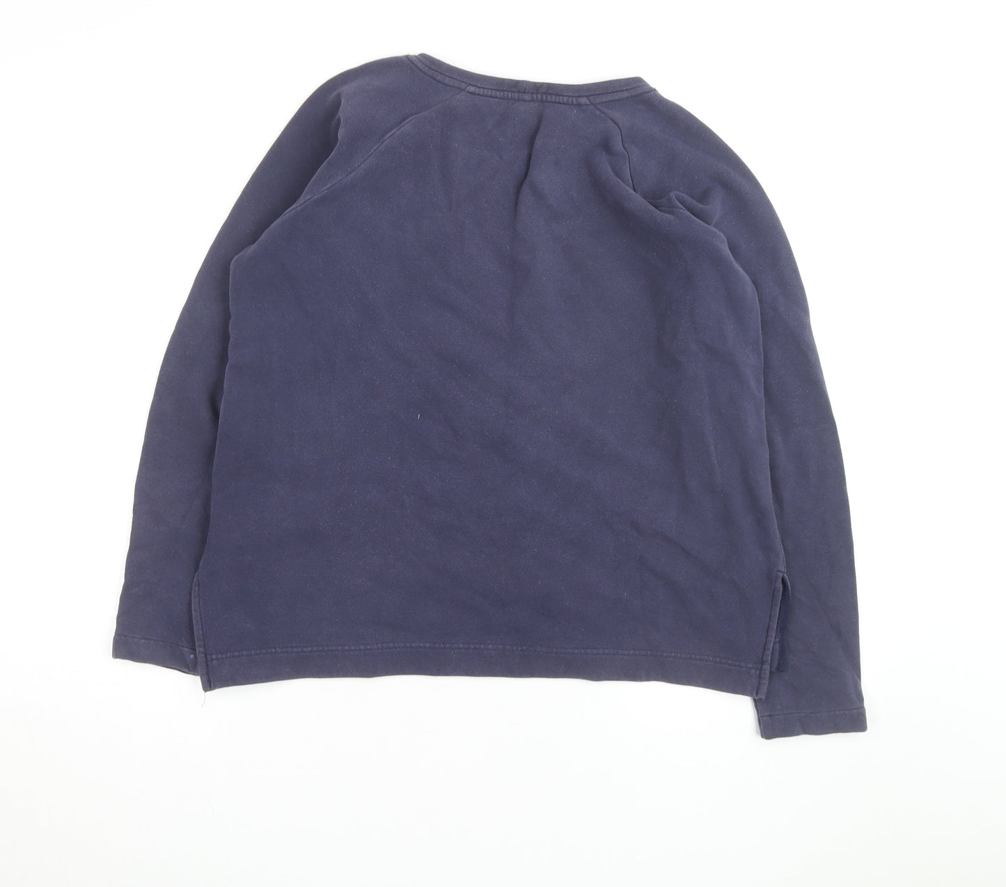 Bench Men Blue Sequin Logo Pullover Sweatshirt M