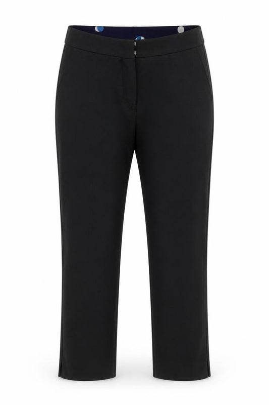 Boden Women Black Chino Trousers Size 12 Cotton Blend