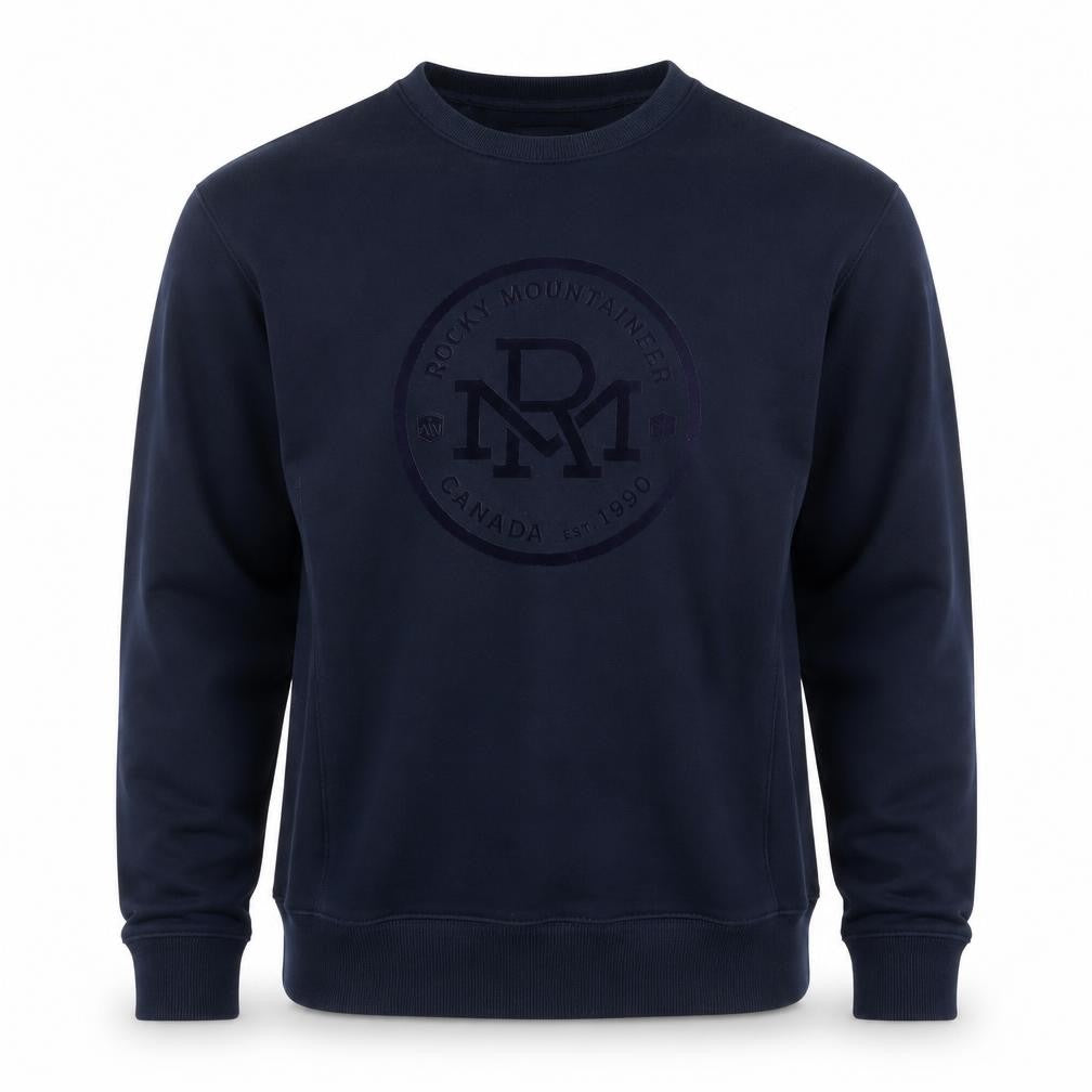 Rocky Mountaineer Men's Blue Crew Neck Pullover Sweatshirt Size L