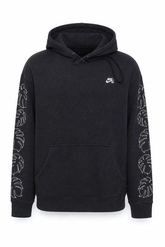Nike SB Men's Black XL Pullover Hoodie with Logo Print Sleeves