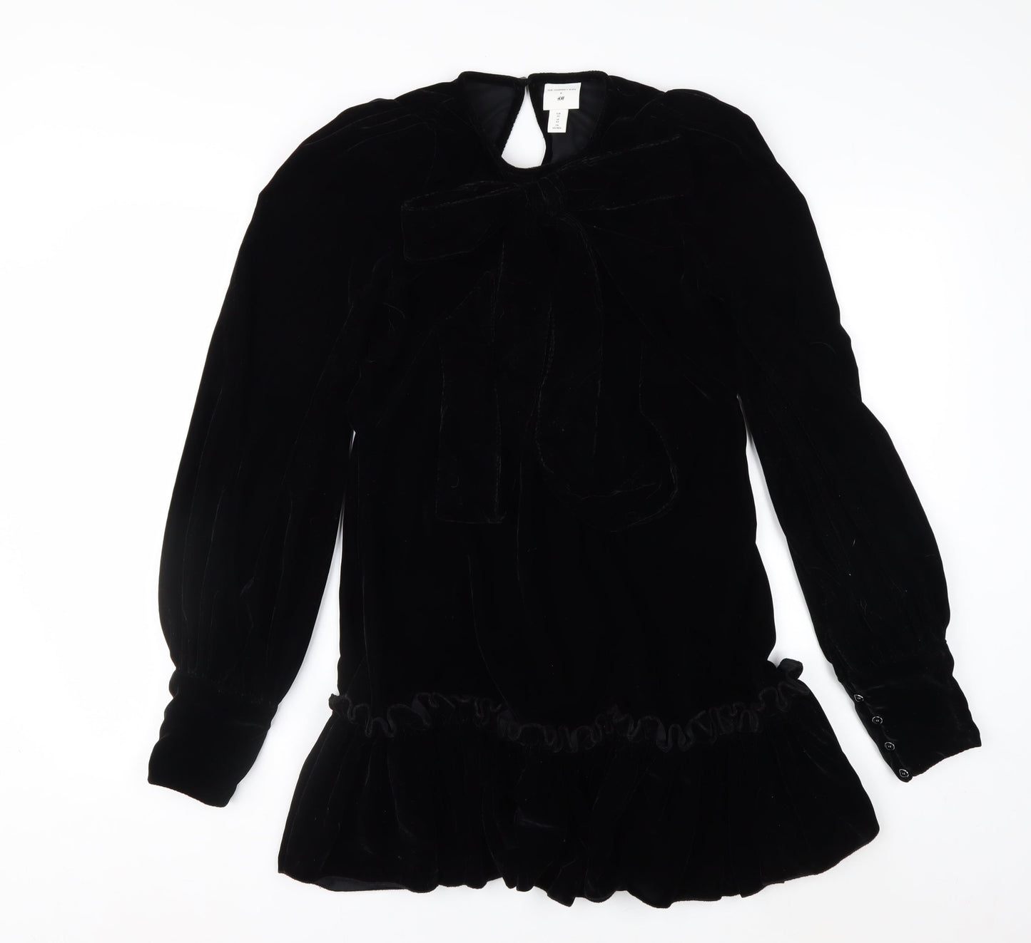 H&M x The Vampire’s Wife Womens Black Velvet Mini Dress XS
