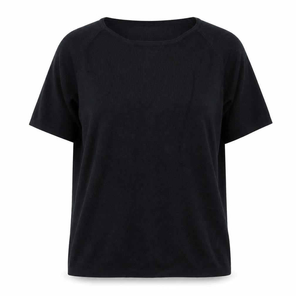 Bonmarché Women's Black Short Sleeve Basic Knit T-Shirt Size L