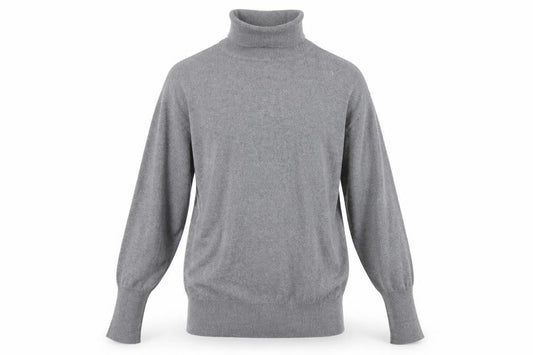 Gap Men's Grey Roll Neck Cotton Cashmere Jumper Size S