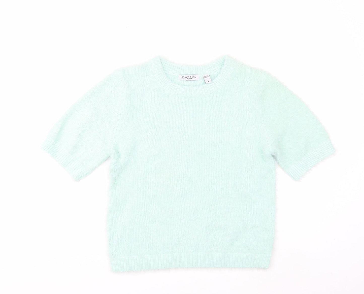 Brave Soul Women's Mint Green Short Sleeve Knit T-Shirt Size S