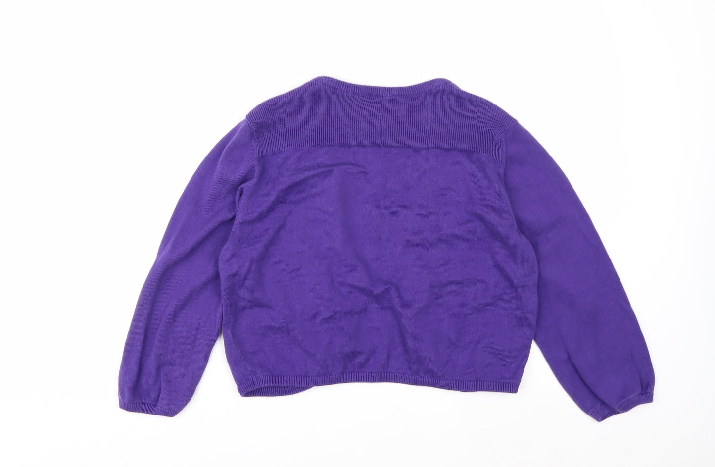 Debenhams Women’s Purple Cotton Open Front Cardigan Size 16