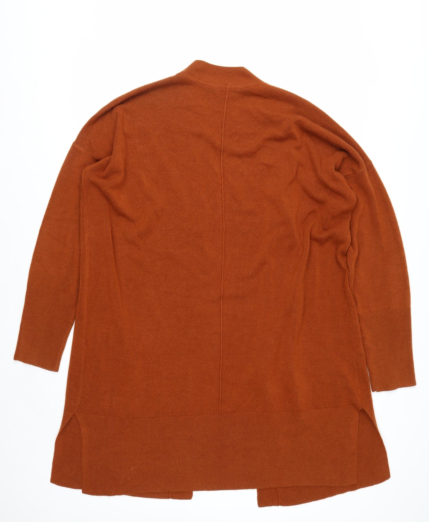 Principles Women Rust Orange Longline Acrylic Cardigan Size 20