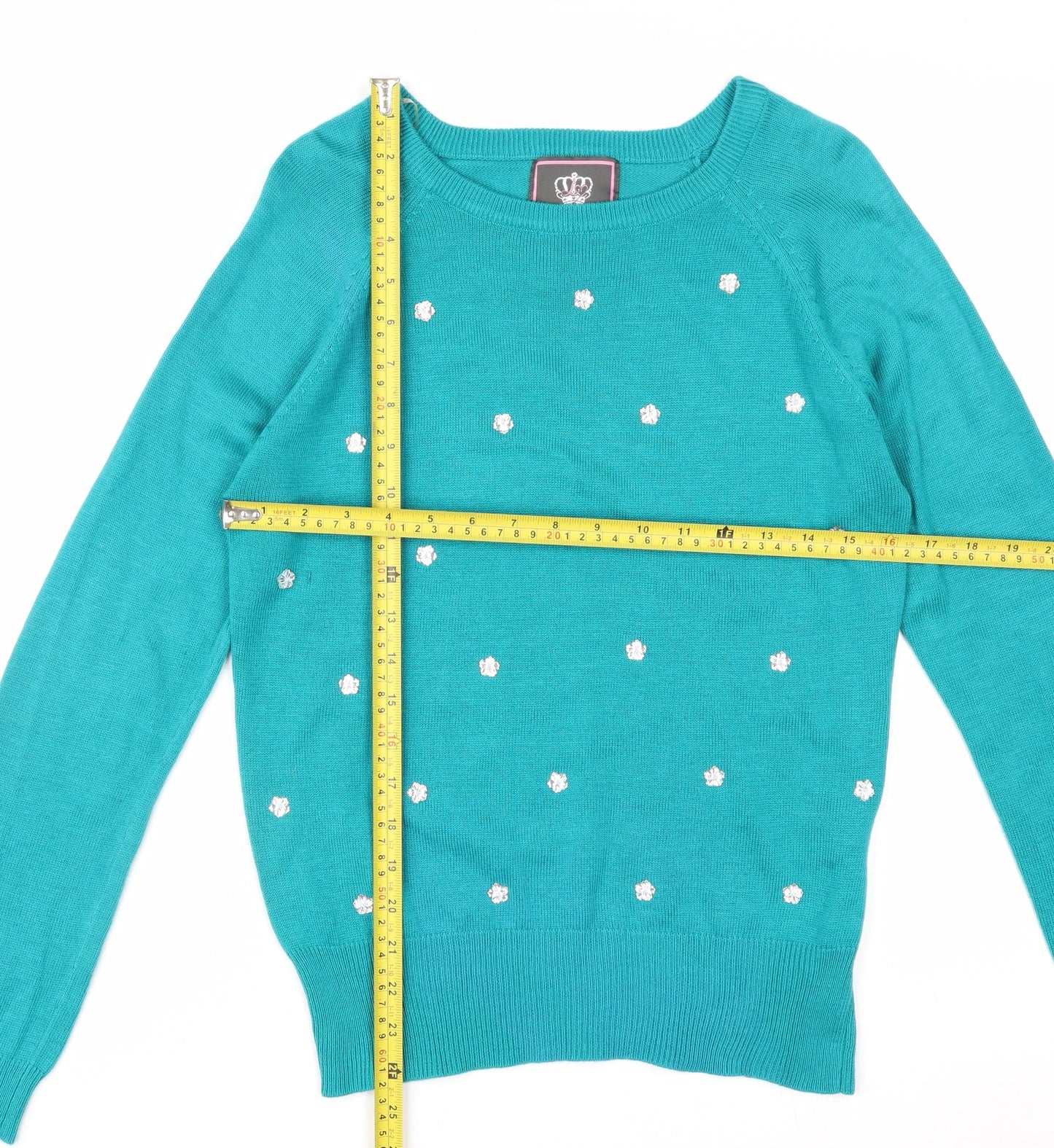 Lipsy Women’s Green Pullover Jumper UK 12 Long Sleeve Knit
