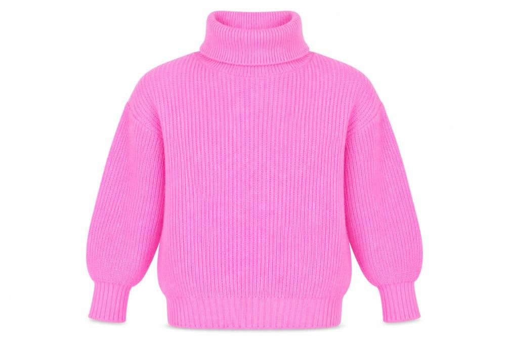Dorothy Perkins Women Pink Roll Neck Chunky Knit Jumper Size S