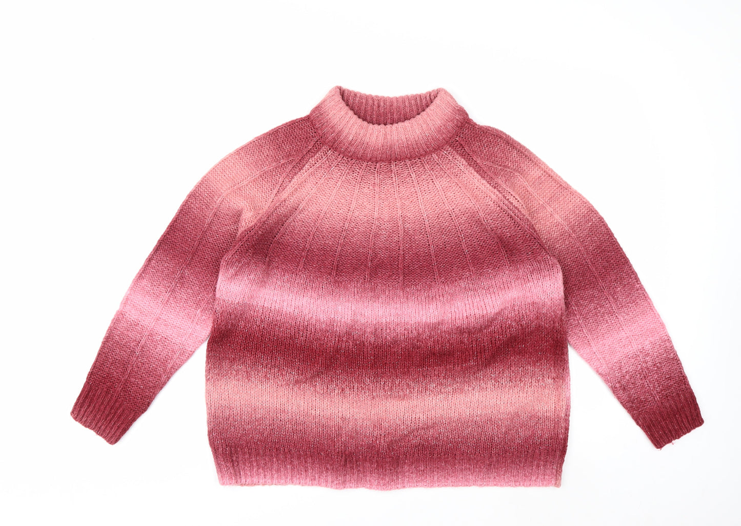 Tu Women’s Pink High Neck Long Sleeve Acrylic Jumper Size 16