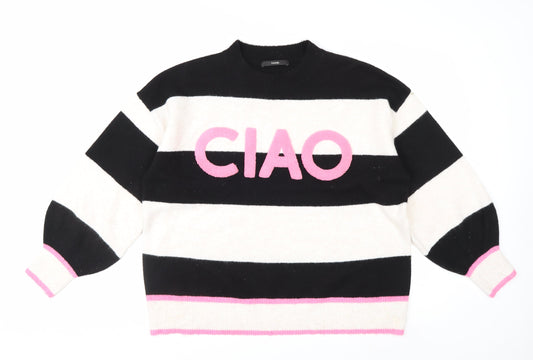 George Women’s Multicoloured Striped CIao Jumper L Crew Neck Knit