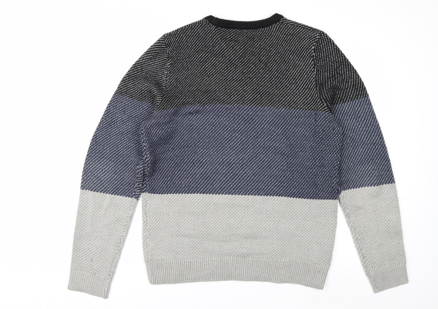 Broken Standard Men's Multicoloured Crew Neck Acrylic Pullover Jumper M