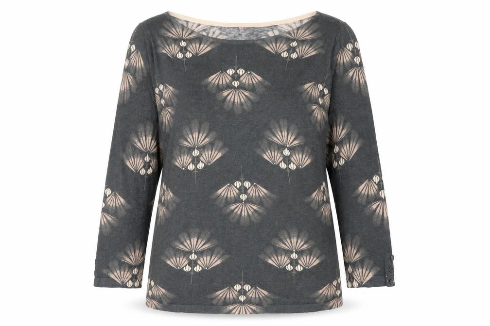 Next Women’s Grey Geometric Print Pullover Jumper Size 14