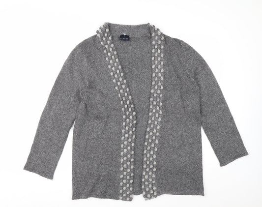 Alexon Women’s Grey Silk Angora Knit Cardigan Size 12