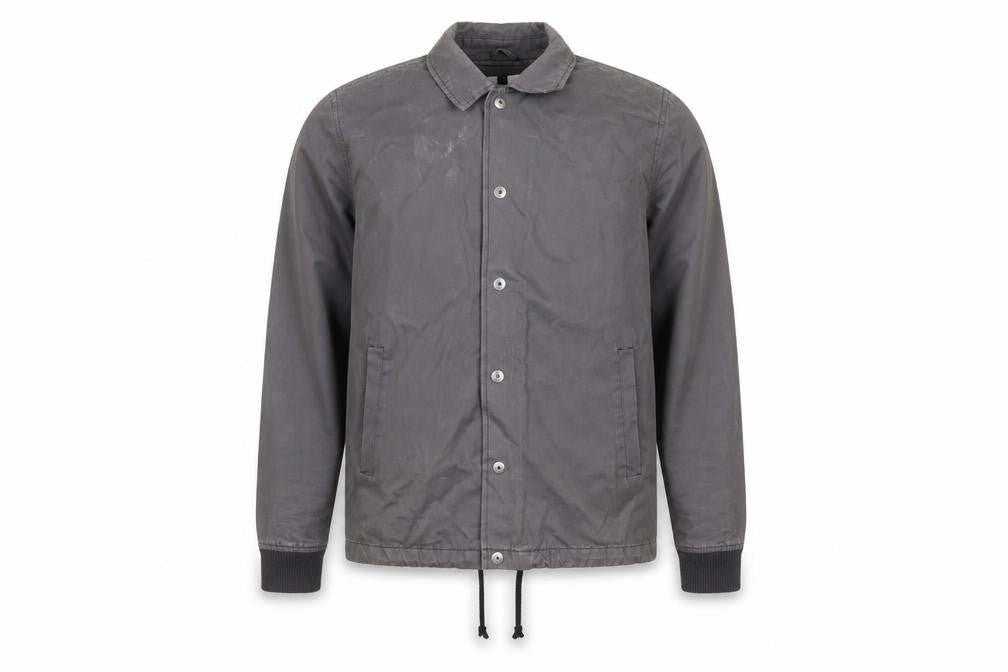 Topman Men's Grey Cotton Coach Jacket Small Button Up Casual